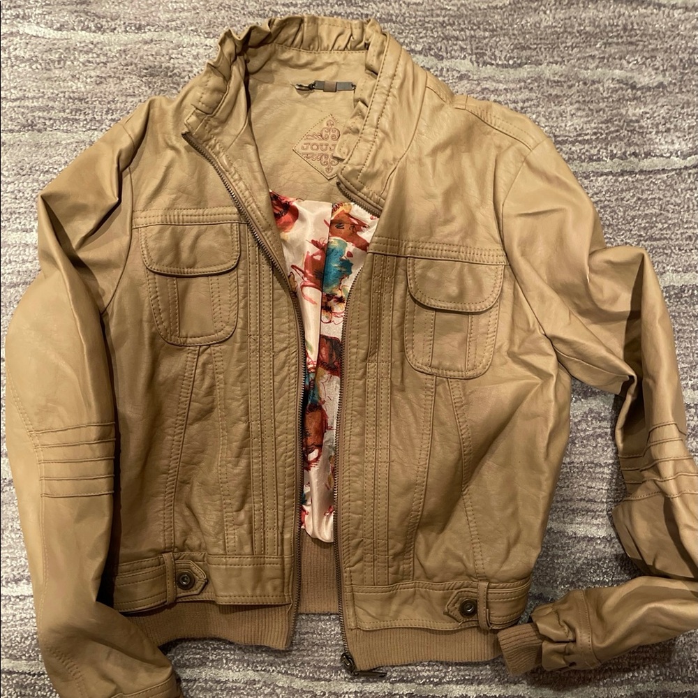 Tan bomber jacket